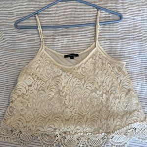Ivory Crochet/Lace Crop